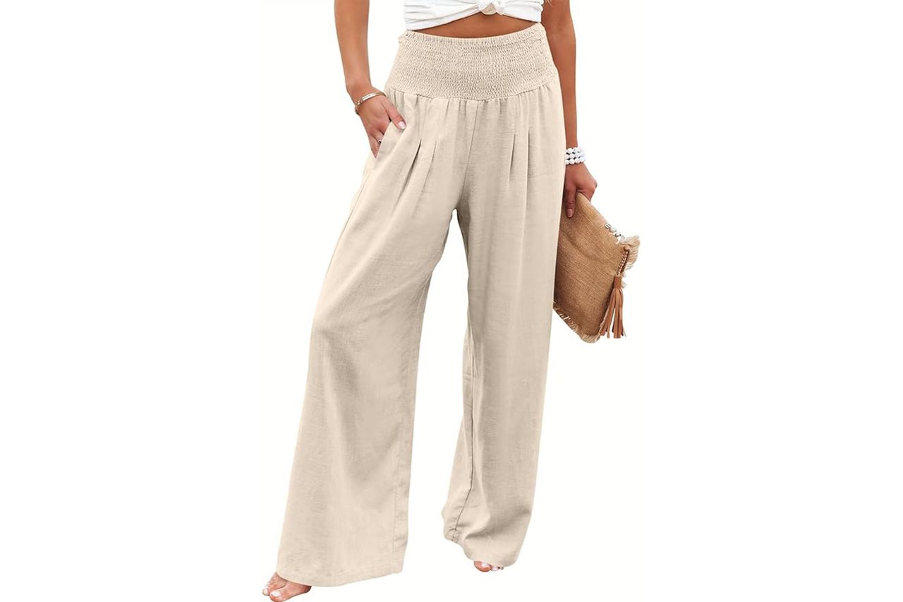 Amazon ANRABESS Women's Linen Palazzo Pants