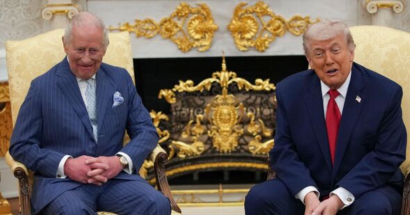Donald Trump breaks royal protocol - but King Charles laughs it off