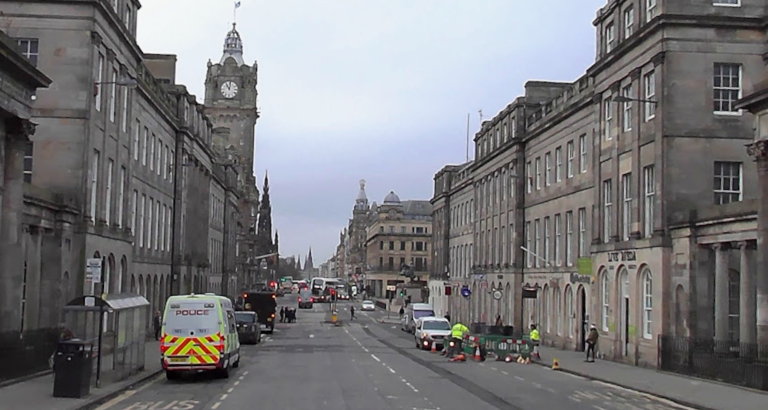 Woman taken to hospital being hit by bus forcing Edinburgh city centre ...