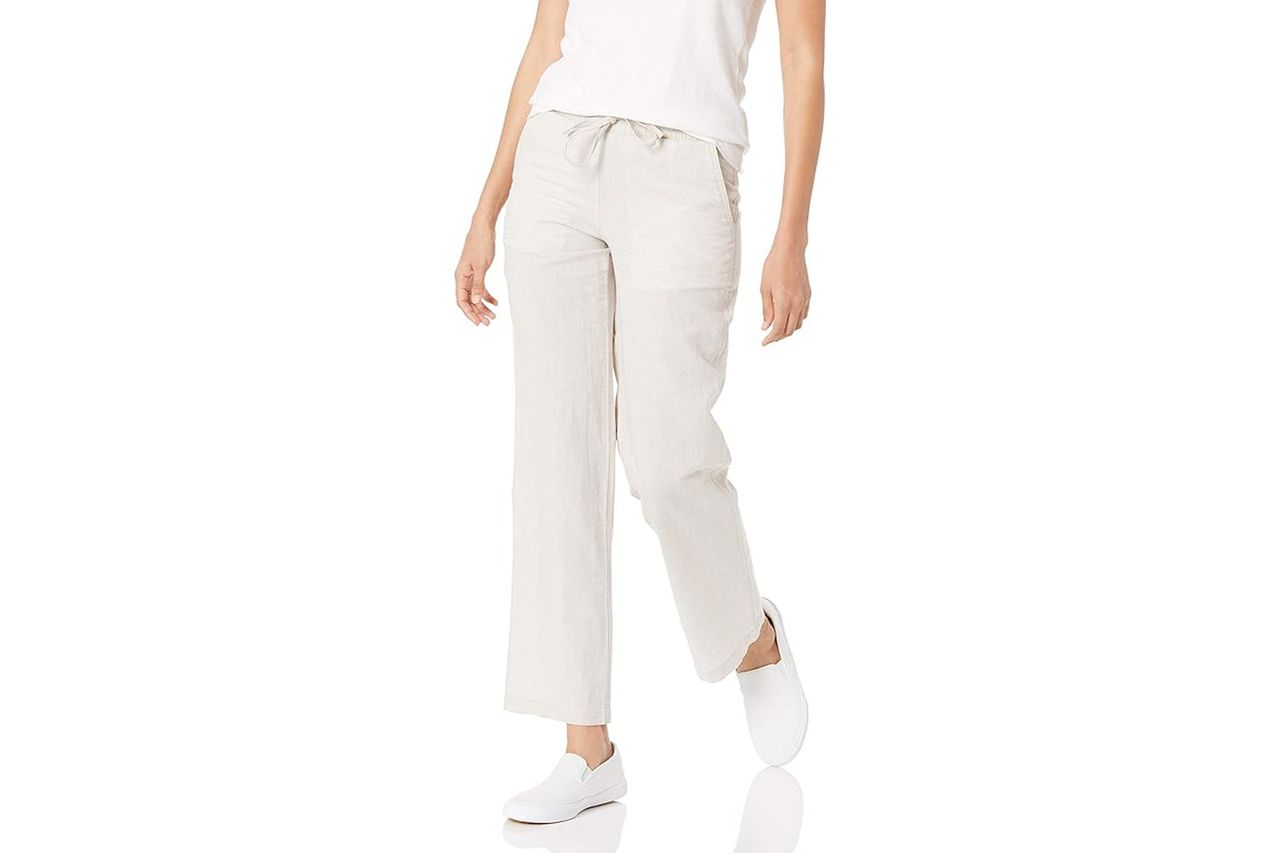 Amazon Amazon Essentials Women's Linen Blend Drawstring Wide Leg Pant (Available in Plus Size)
