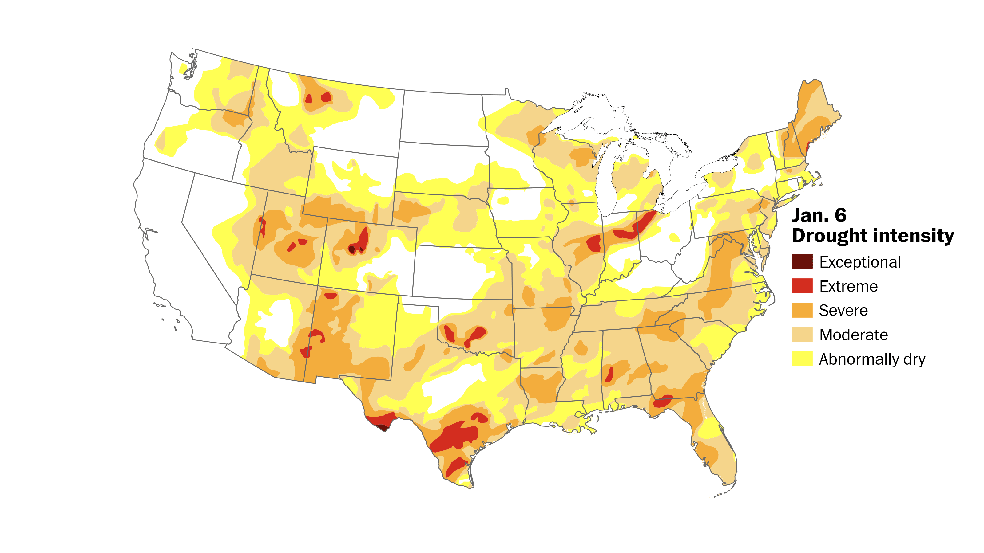 More than 60 percent of US is covered by drought as impacts worsen