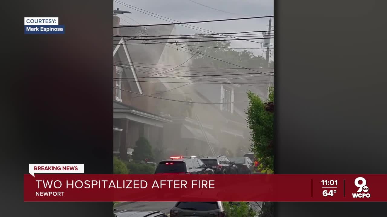 Crews rescue 2 people from Newport house fire