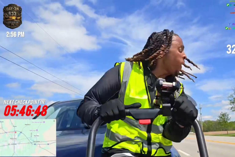 Wild moment viral Twitch streamer struck by car during live stream walk ...