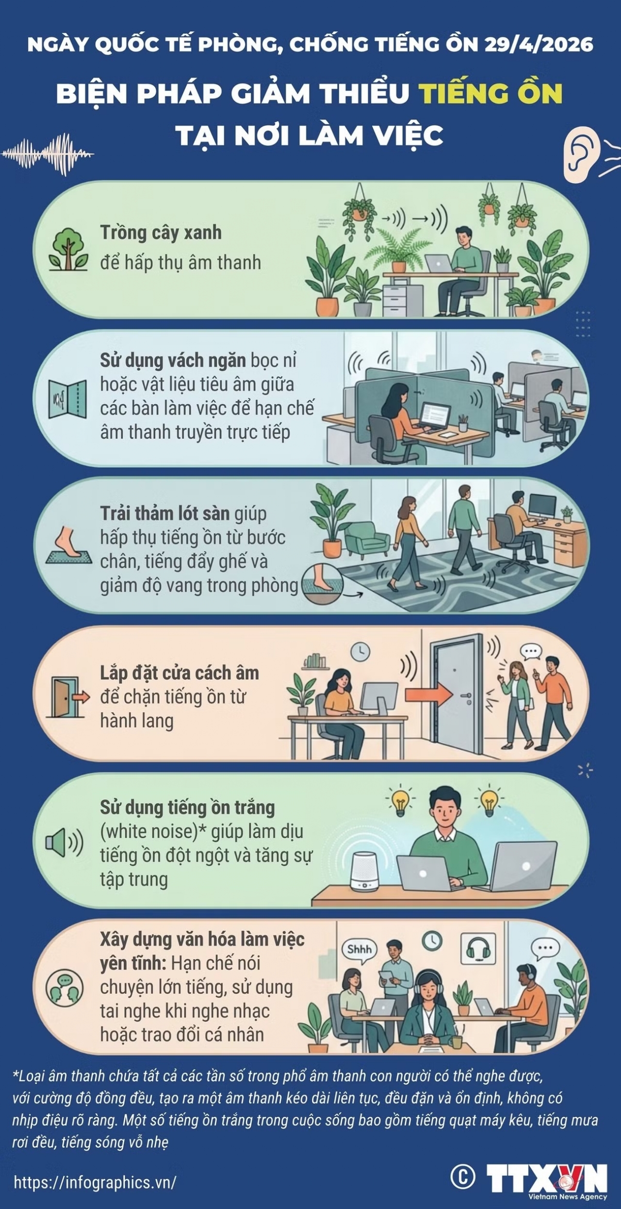 Cách giảm tiếng ồn nơi làm việc đơn giản mà hiệu quả