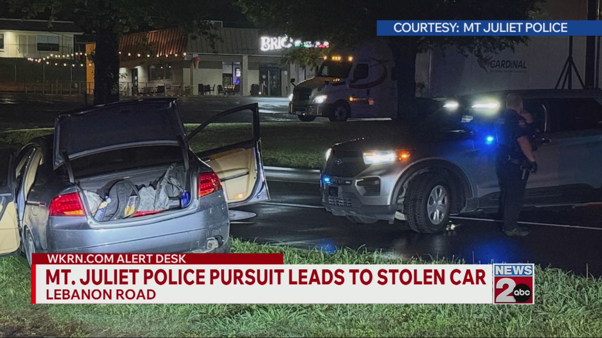 Mt. Juliet police pursuit leads to recovery of stolen car