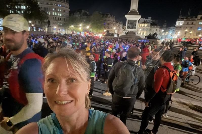 Surrey woman runs London Marathon 2026 route at night for charity