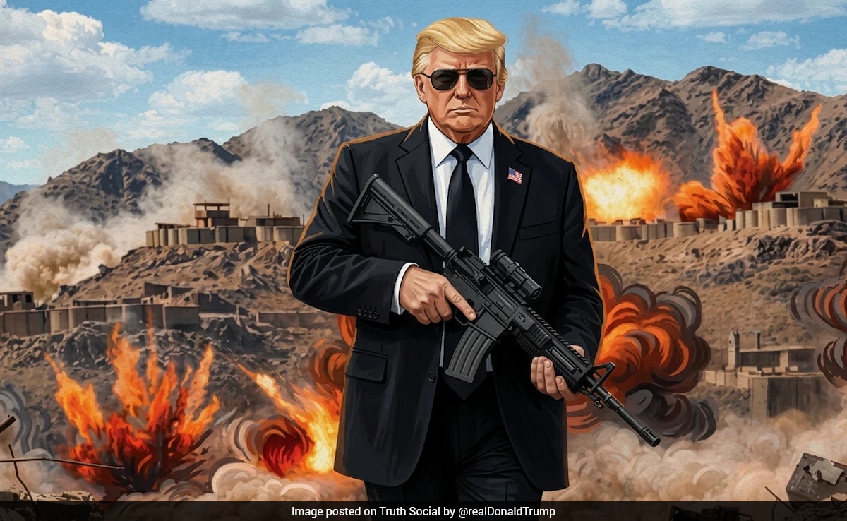 Trump's photo with a rifle and his 'no more nice guy' warning for Iran