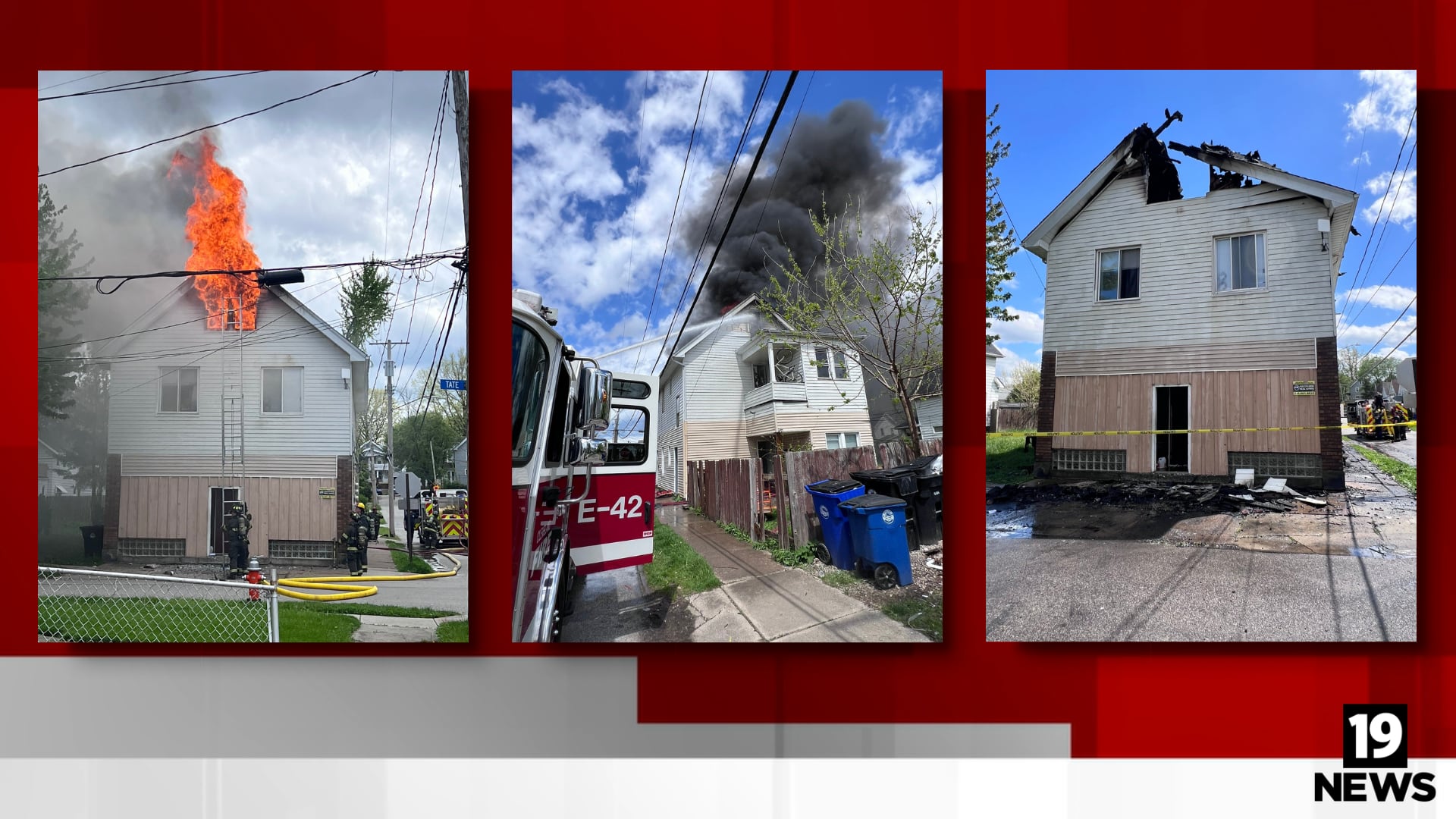 Cleveland firefighter injured, dog rescued in house fire