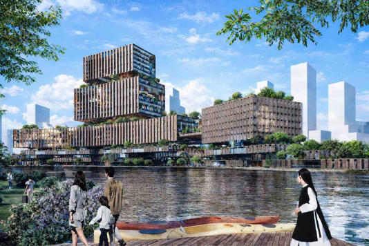 Phối cảnh không gian kiến trúc Trung tâm hành chính - chính trị TPHCM.