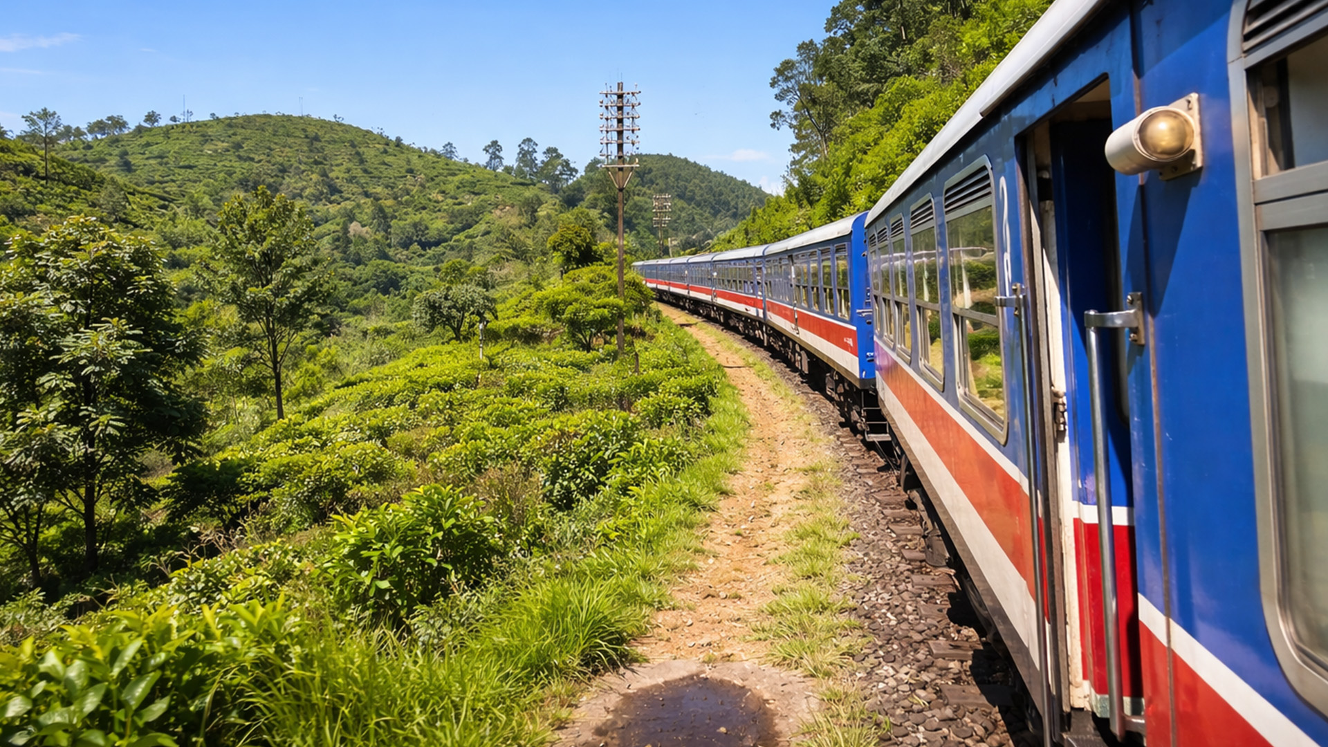 Experiencing the train ride to Kandy Sri Lanka