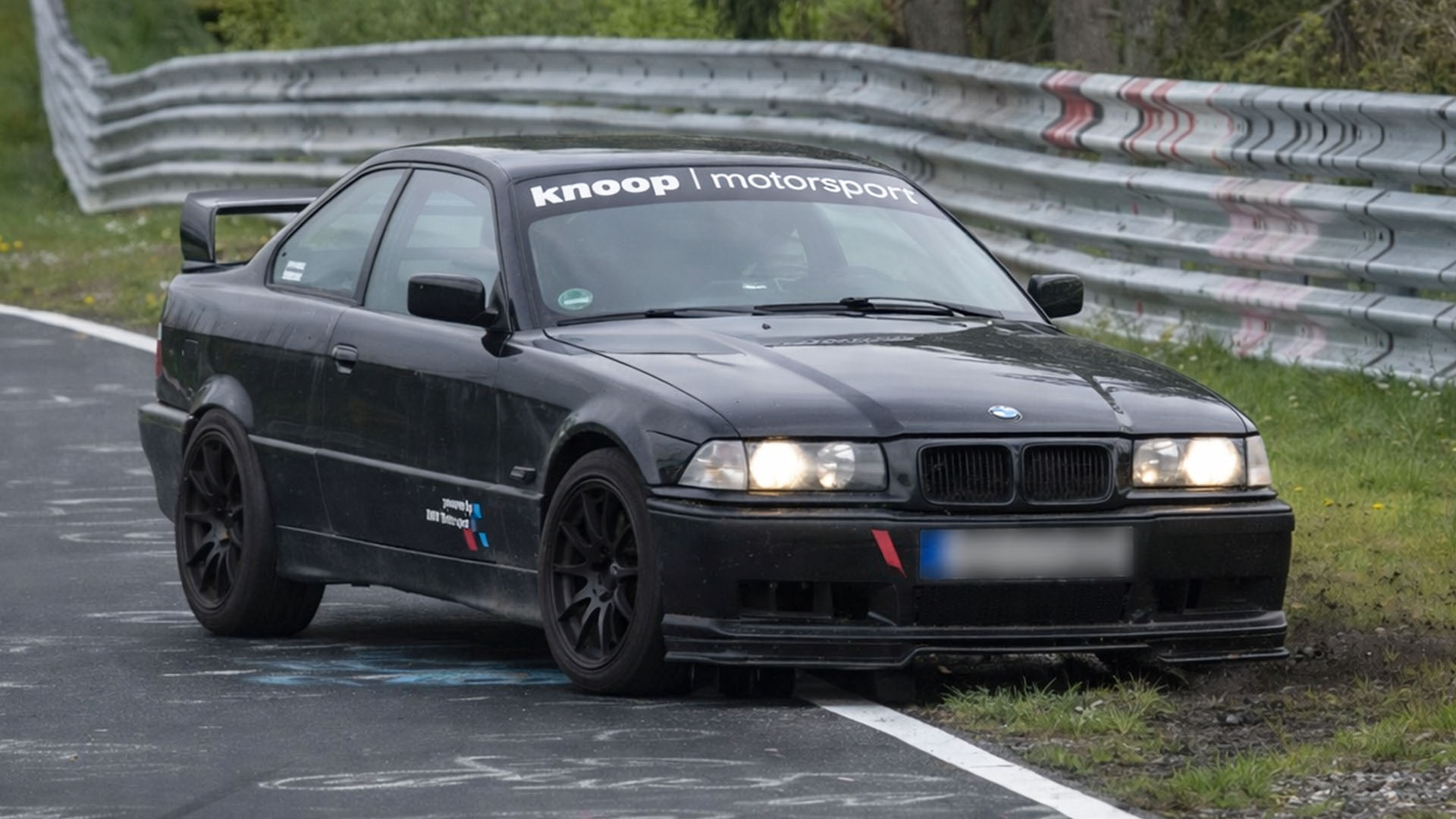 Driver Pushes Limits Classic Car Nürburgring Nordschleife Action Scene