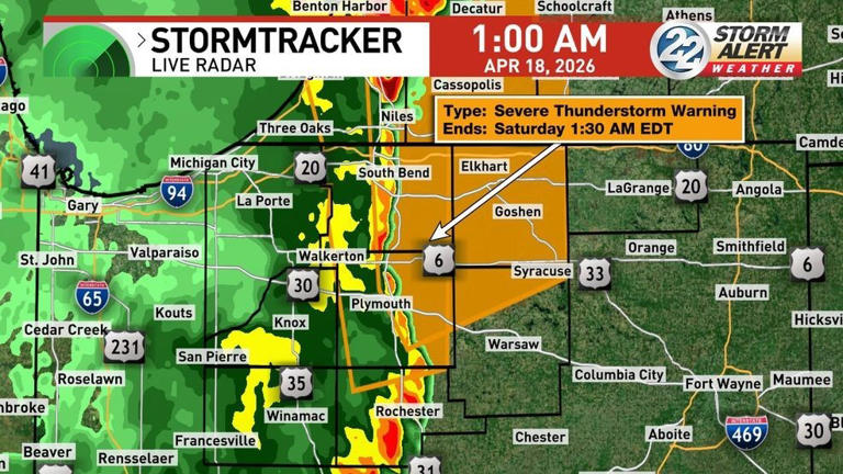 Tornado warning, severe thunderstorm warning issued for parts of our ...