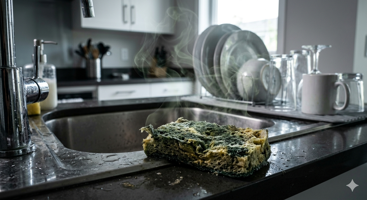 Why your kitchen sponge might be making everything smell worse