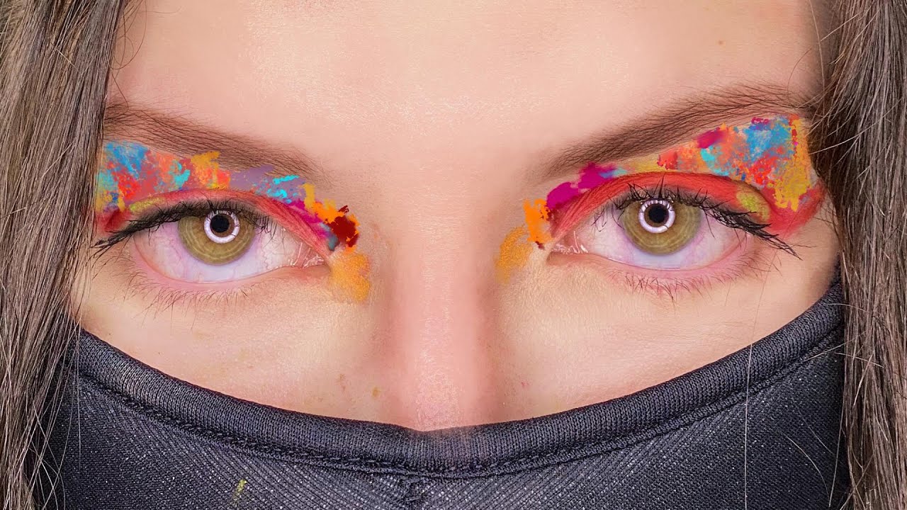 Professional makeup artists create a stunning viral mask look