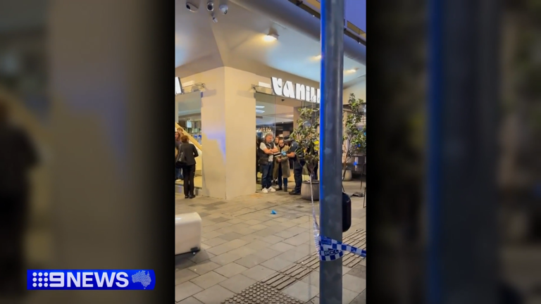 An 18-year-old boy was part of a large group seated outside Vanilla Lounge at Eaton Mall when 12 unknown offenders, a wearing balaclavas approached at about 7.45pm.