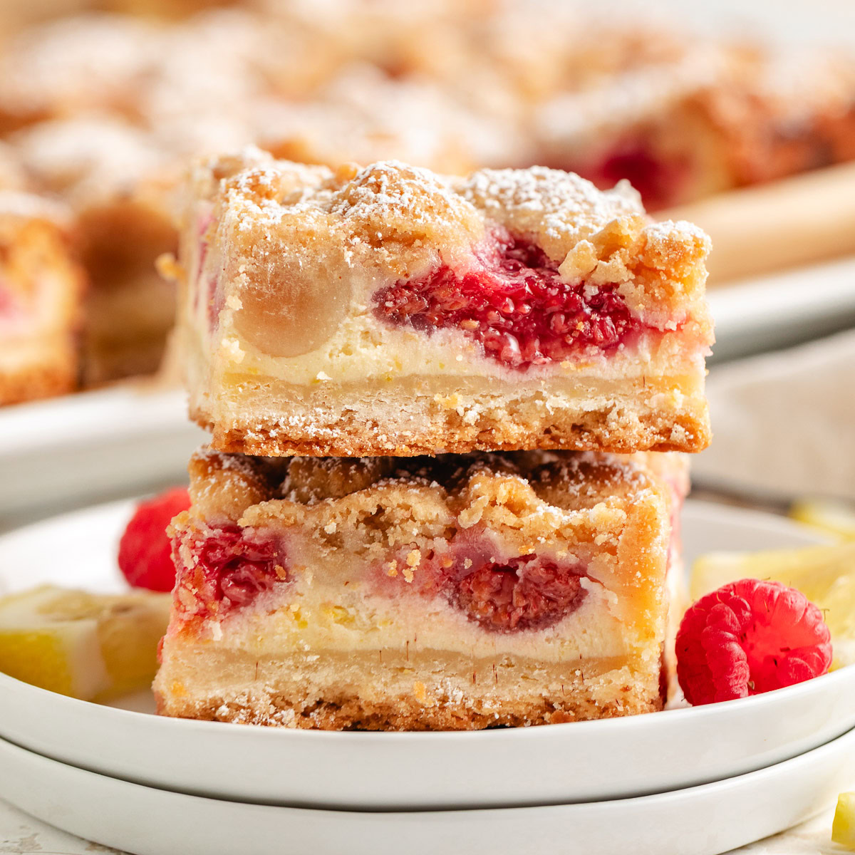 Lemon raspberry crumb bars