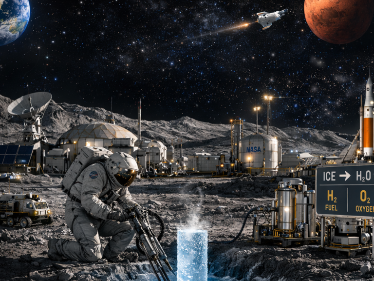 A billion-year secret: How lunar ice could turn the moon into a space ...