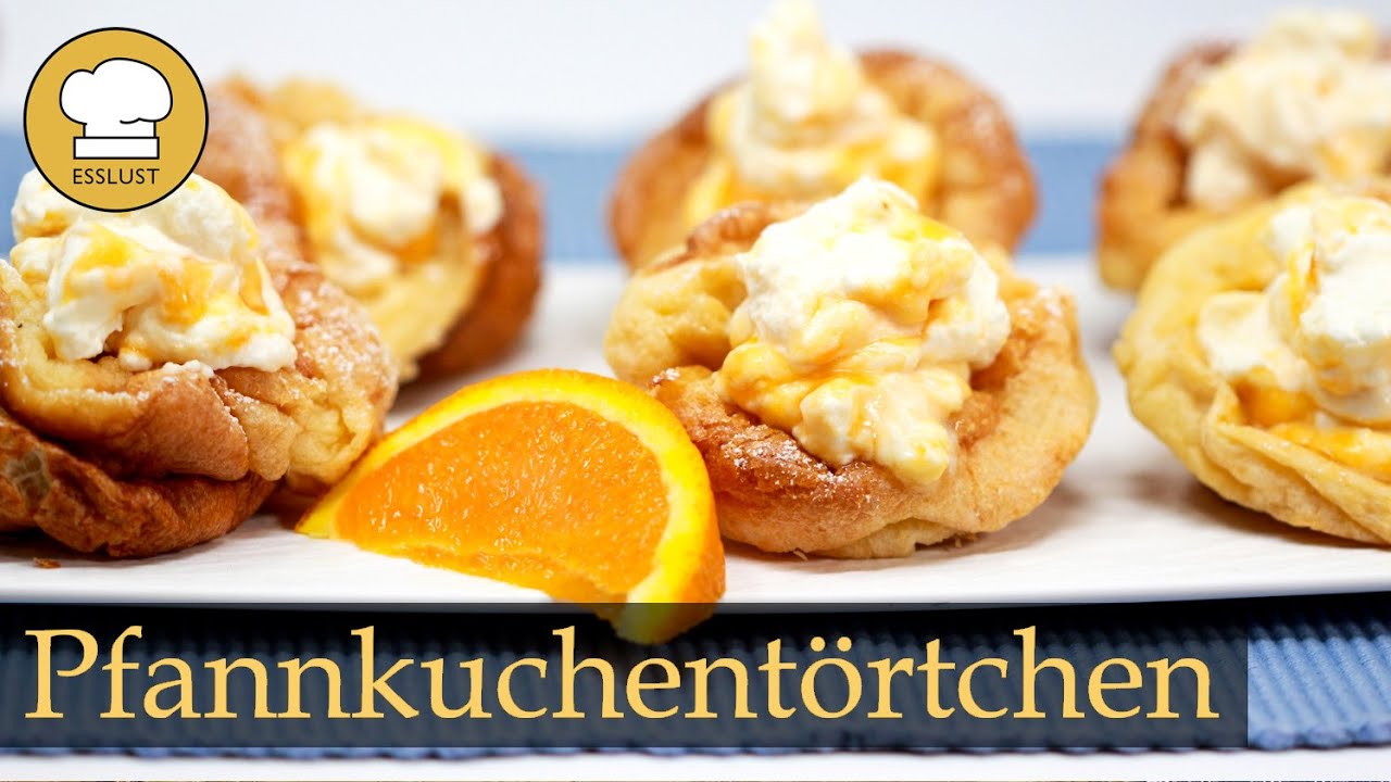 Pfannkuchentörtchen mit Aprikosensahne