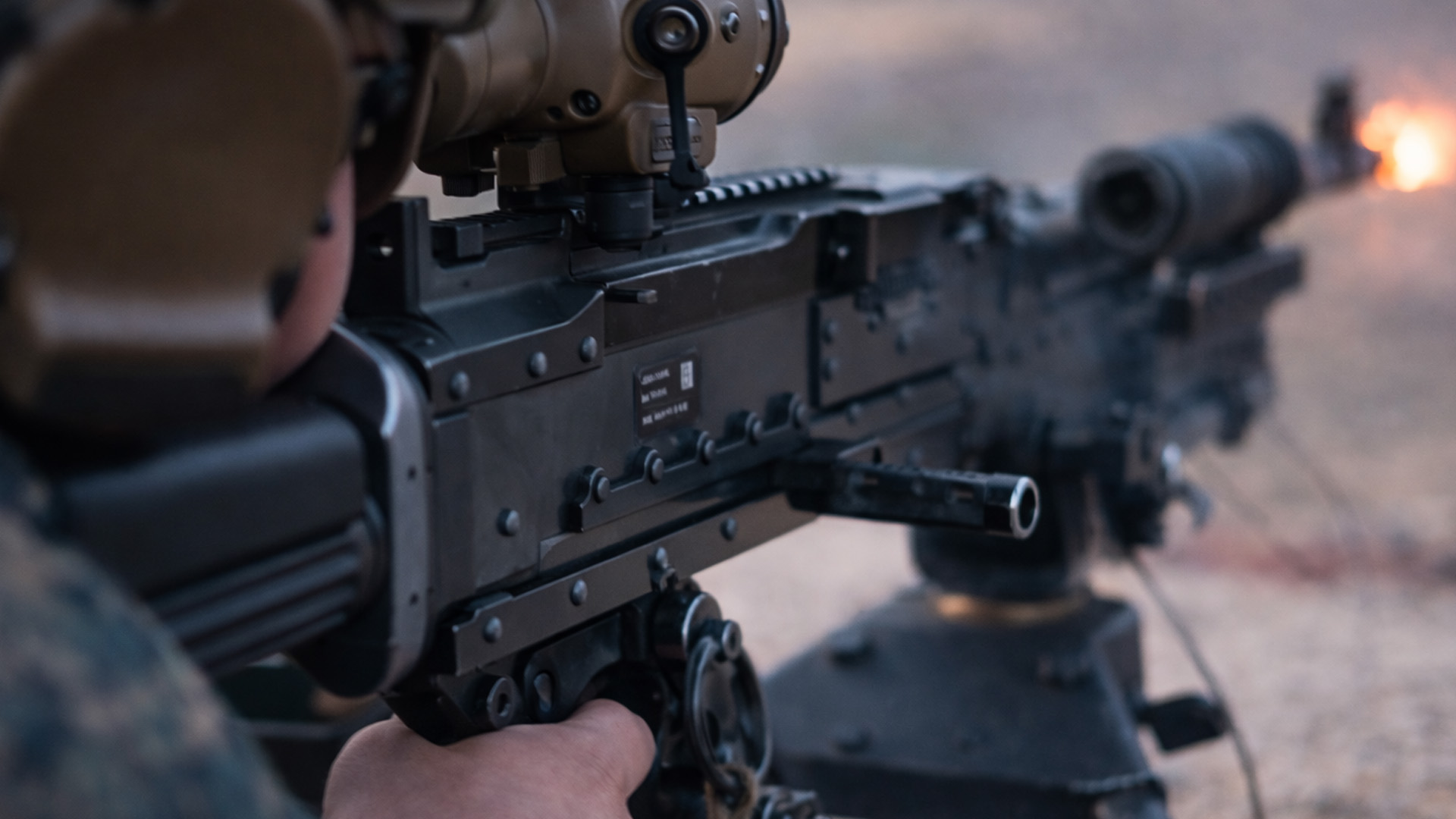 Watch marines fire machine guns in training