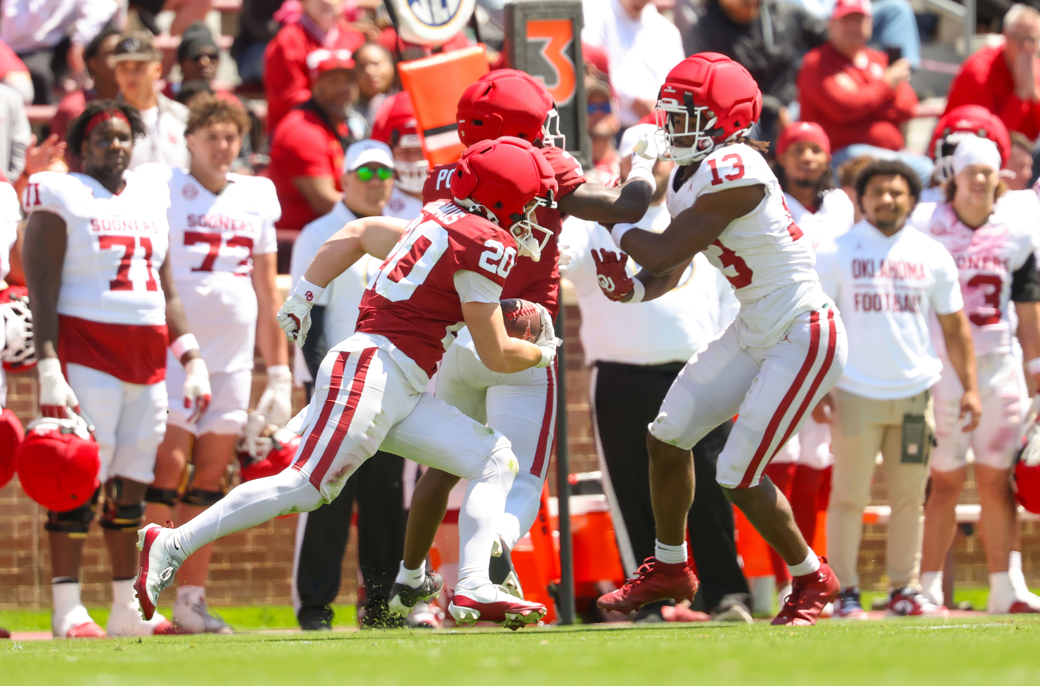 OU spring game: Official stats