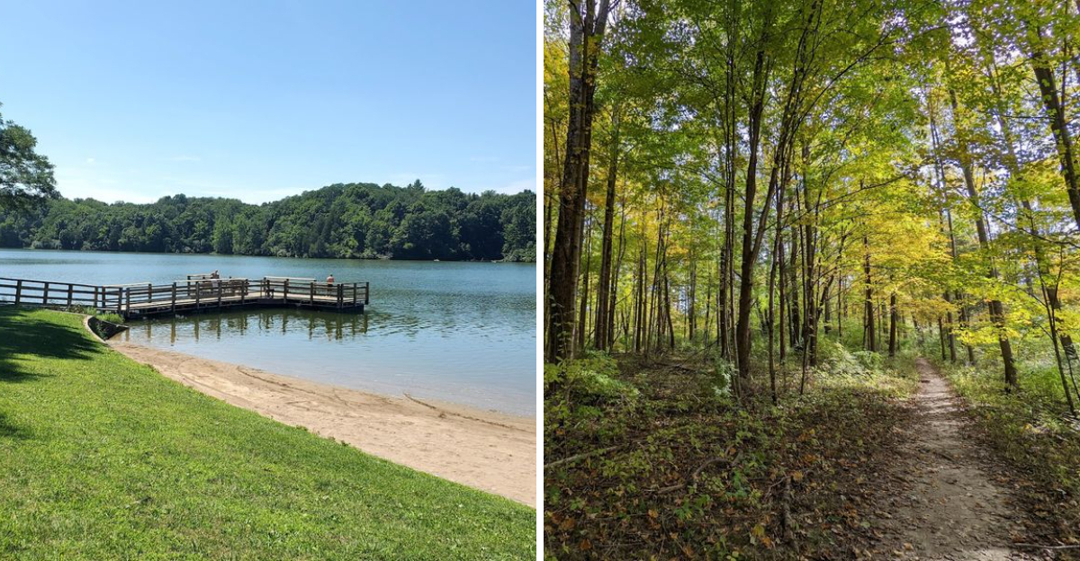 A peaceful Indiana retreat where rolling hardwood forests surround a ...