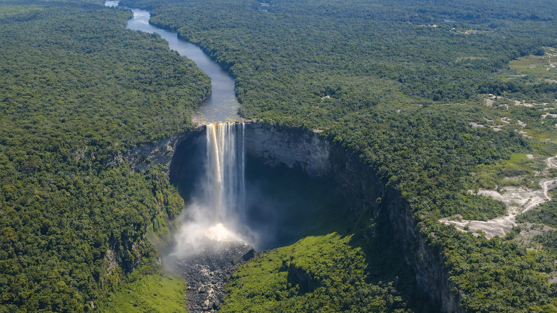 How did this giant waterfall form?