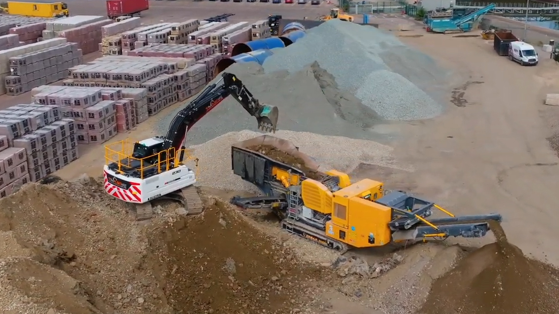 This powerful machine turns rocks into usable material
