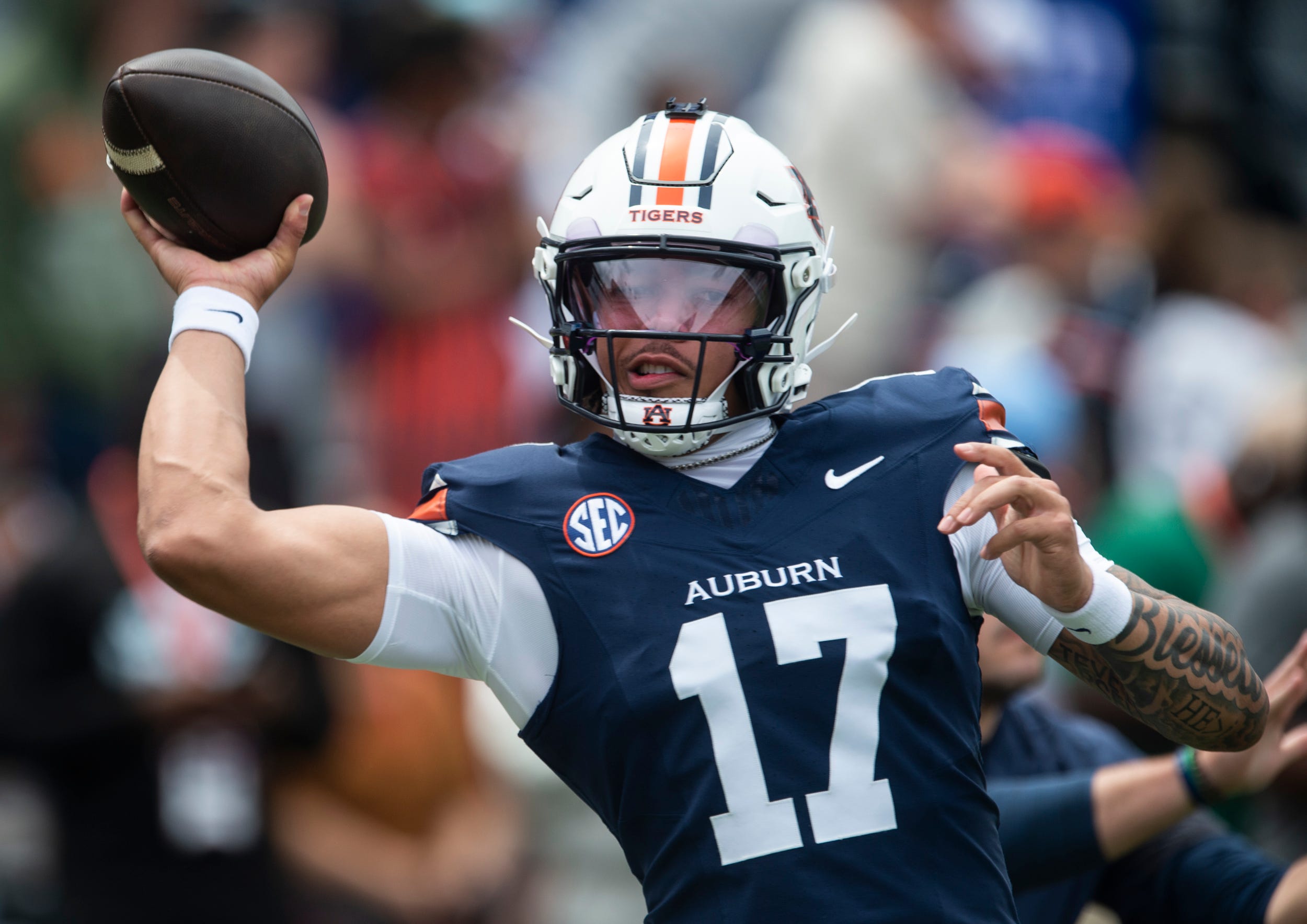 Auburn football QB Byrum Brown's biggest A-Day lesson? 'Play the next play'