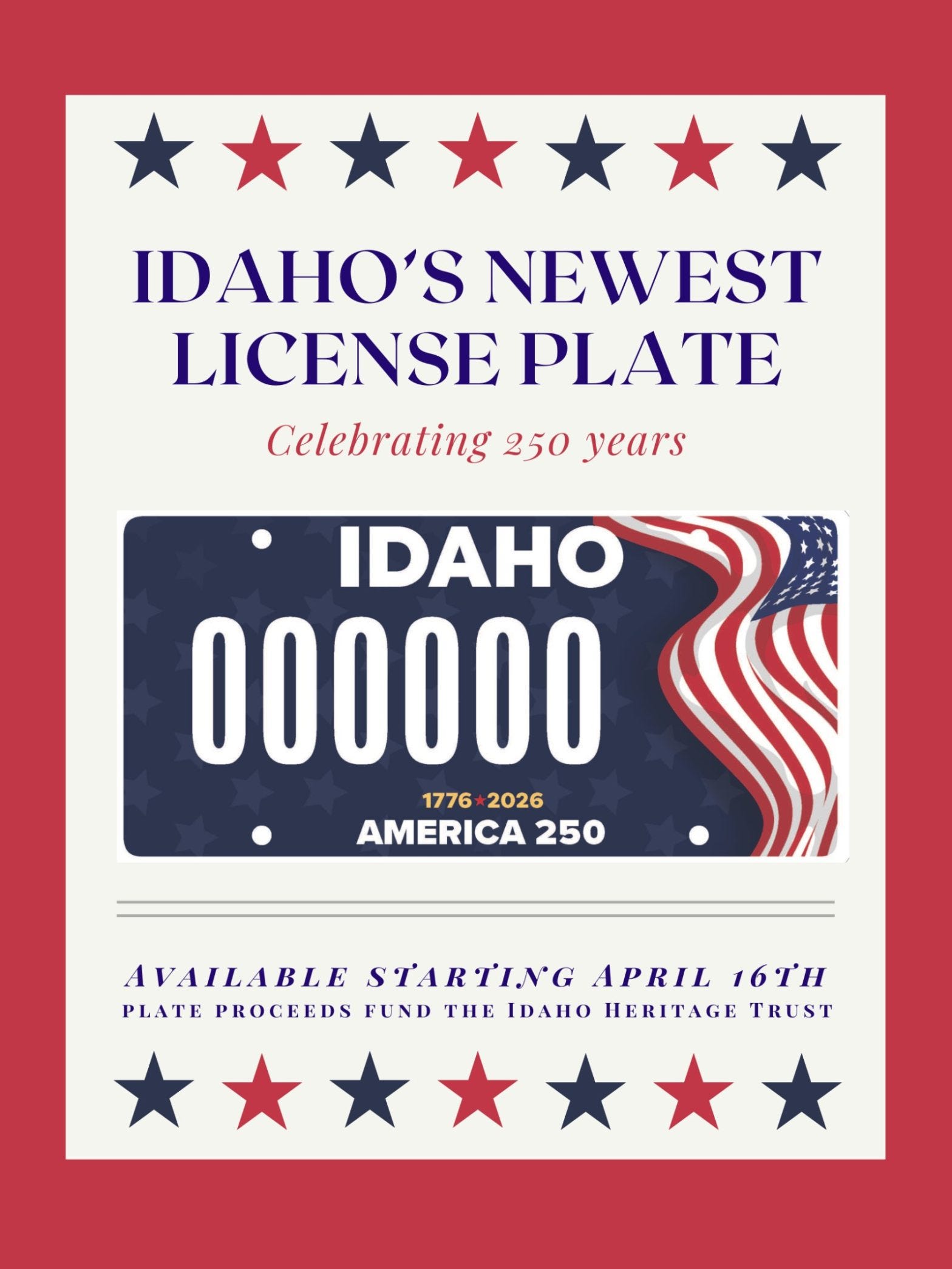 See states that have released license plates to celebrate America 250