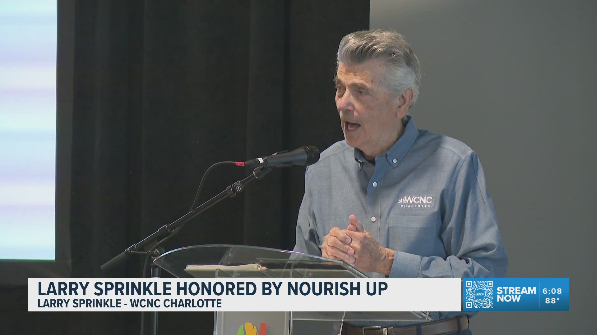Larry Sprinkle honored with Community Champion Award by Nourish Up