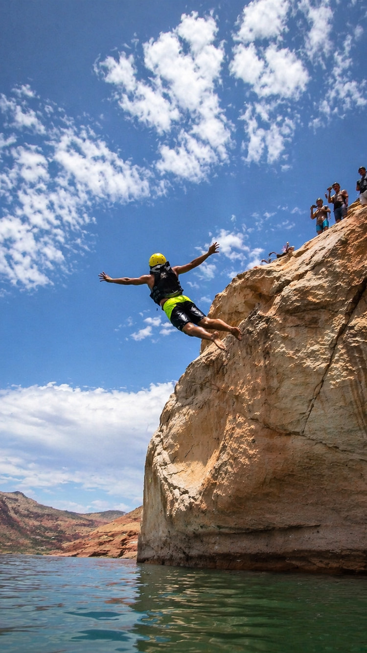 How high is this cliff slip and slide drop?