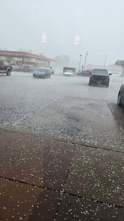 Photos: Hail pelts homes, buildings, vehicles as storms move through ...