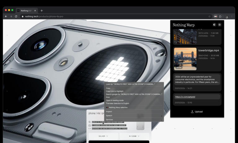 Nothing’s Warp app promised to fix cross-platform file sharing, then ...