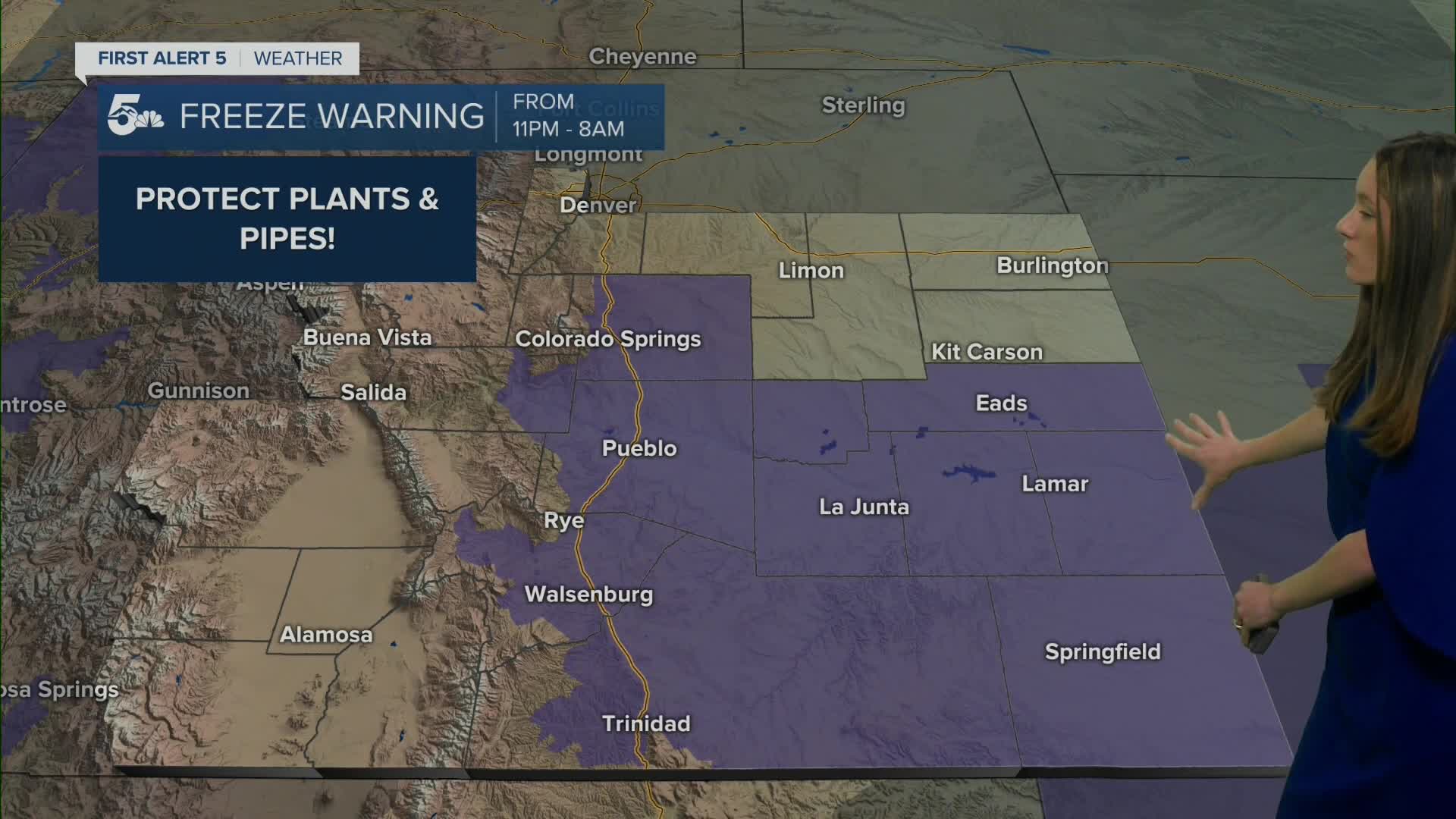 Freeze warnings are in place for cold overnight temperatures
