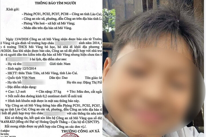 Bé trai mất tích sau khi bị bố đánh, lãnh đạo xã tiết lộ chi tiết khó tin