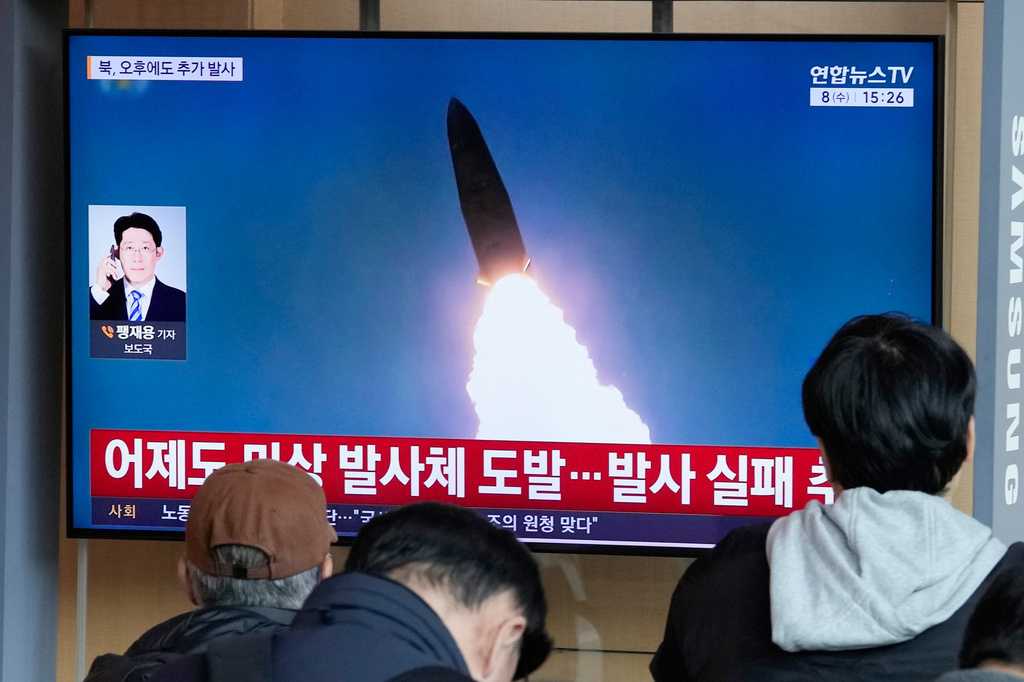 North Korea launches ballistic missiles toward sea
