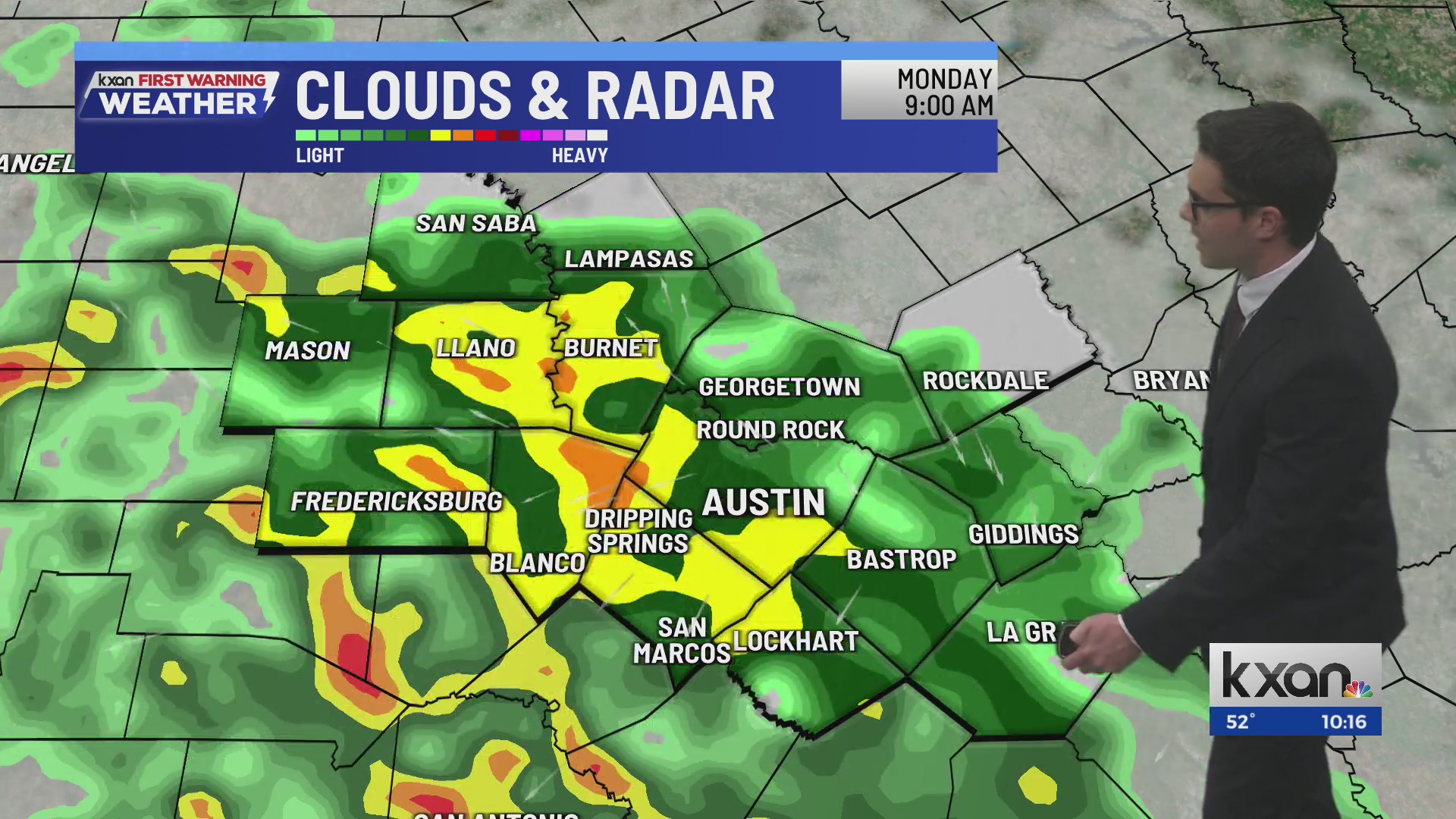 Storms tonight, widespread rain chances on Monday | KXAN weather ...