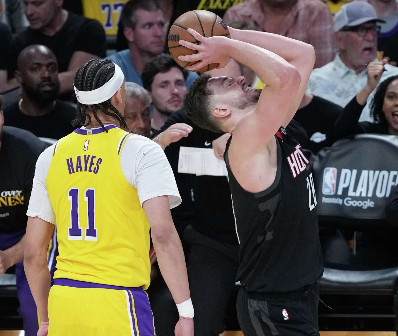 Lakers 107, Rockets 98: Houston's offense struggles without Kevin ...