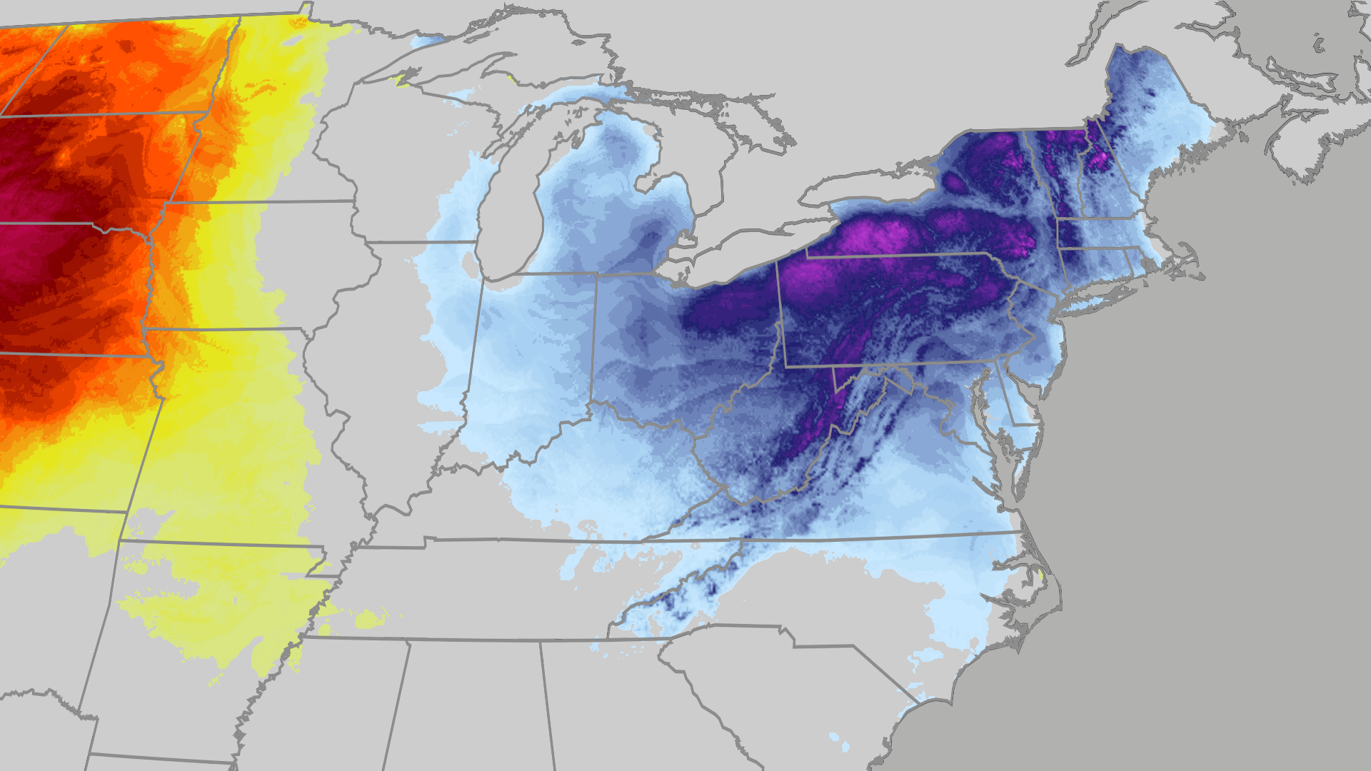 Temperature roller coaster for the eastern US this week