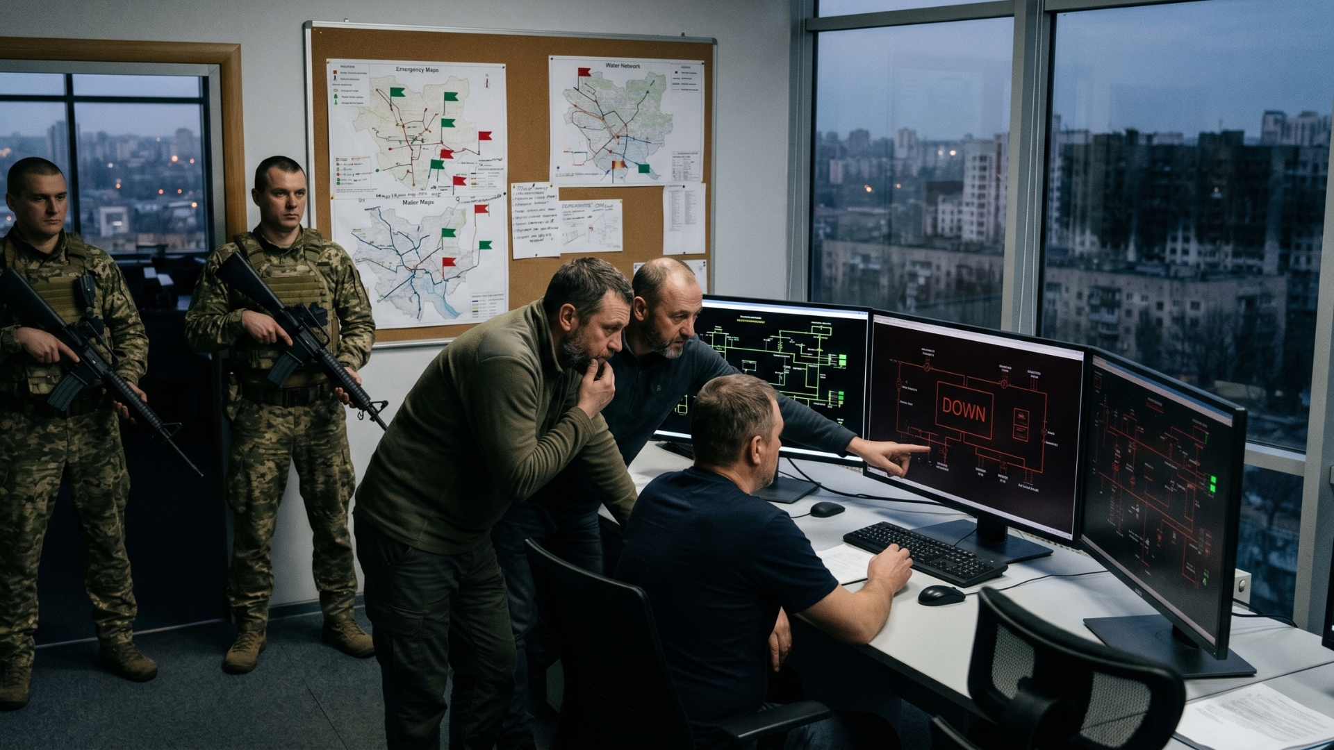 Who controls critical infrastructure during wartime?