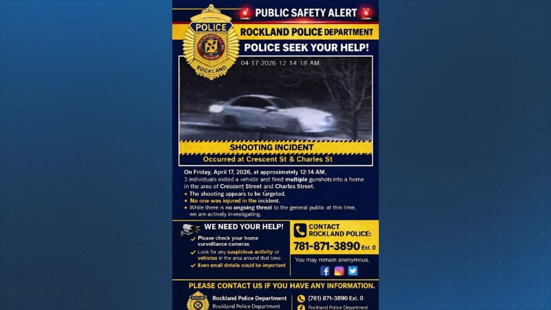 Rockland police seeking public help in identifying shooting suspects