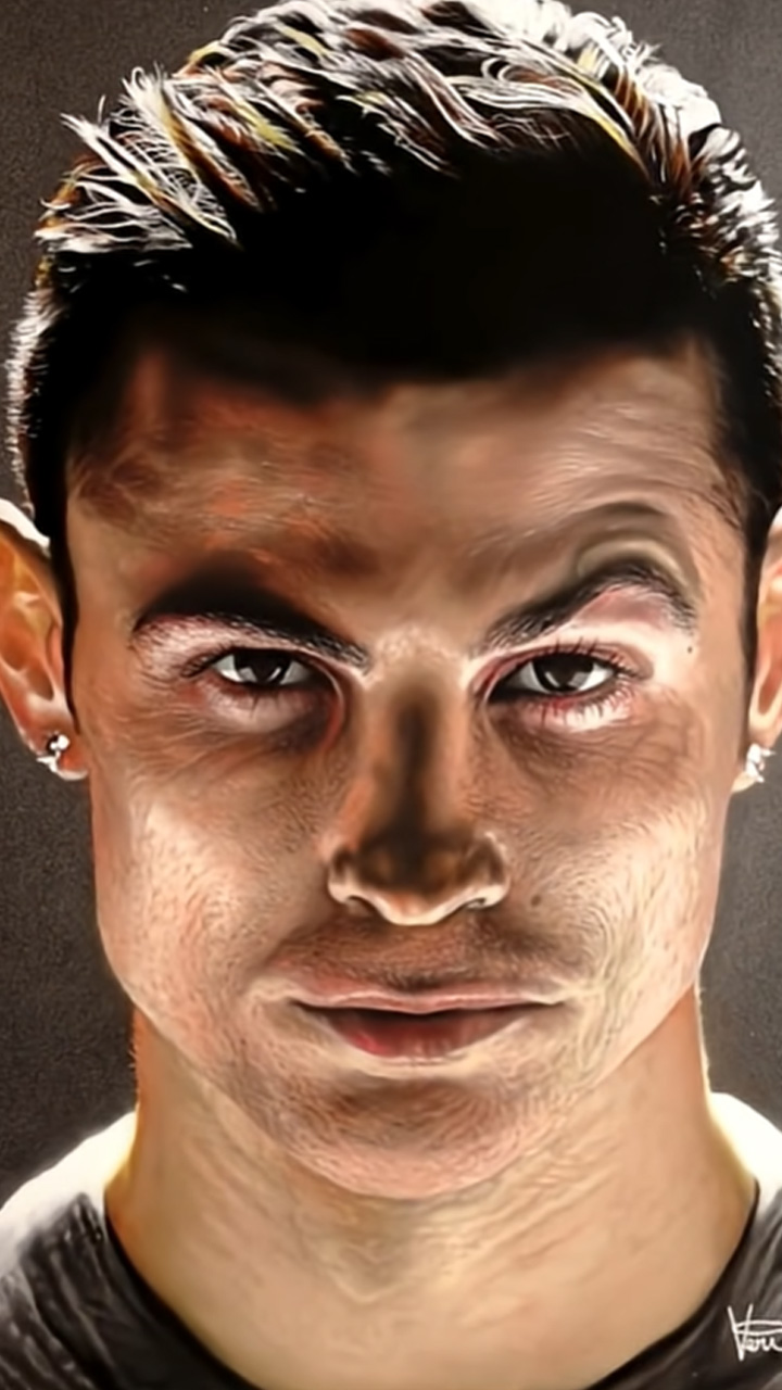 Ronaldo realistic drawing vs photo: Transform your sketch into art