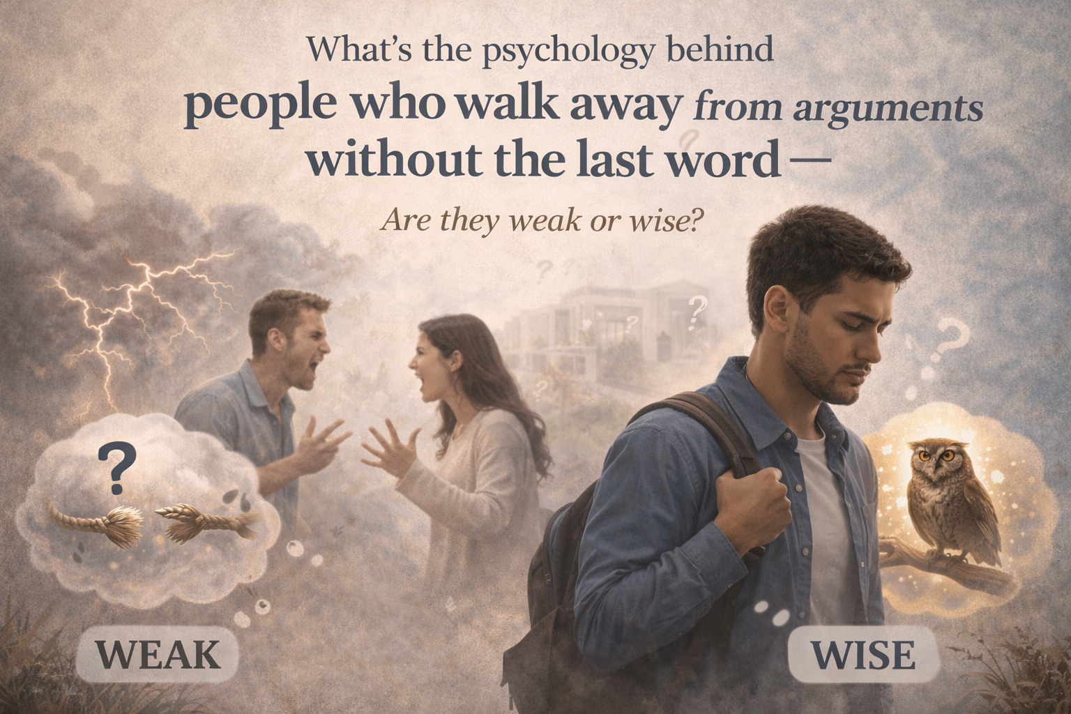 What’s the psychology behind people who walk away from arguments ...
