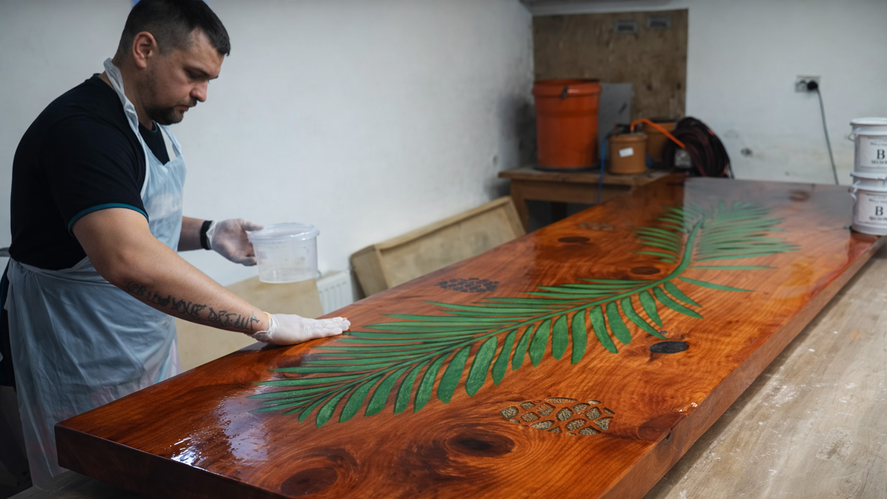 The artistic process of crafting a masterpiece table