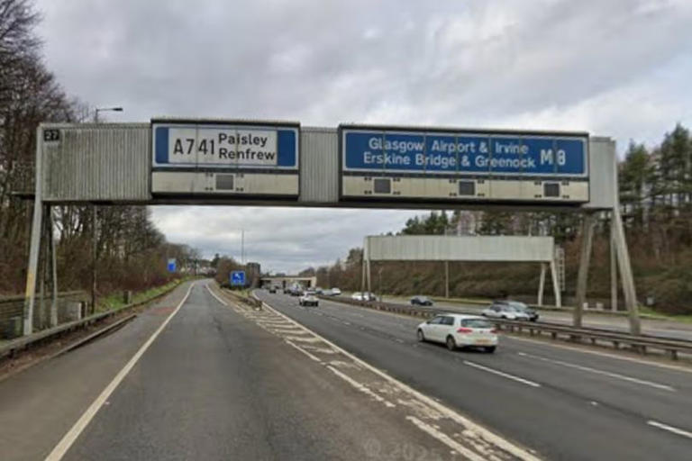 Cop rushed to hospital after car ploughs into police vehicle on M8 slip ...