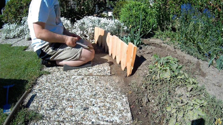 Upgrade your garden edge with this simple scrap wood DIY