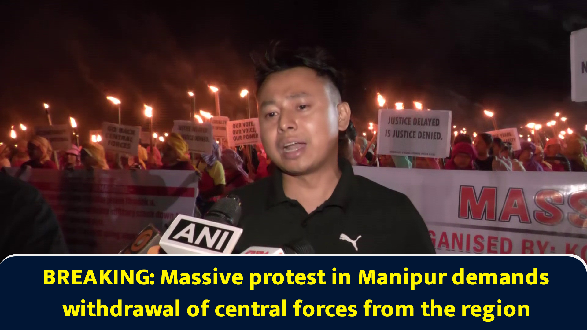 Breaking: Massive protest in Manipur demands withdrawal of central ...