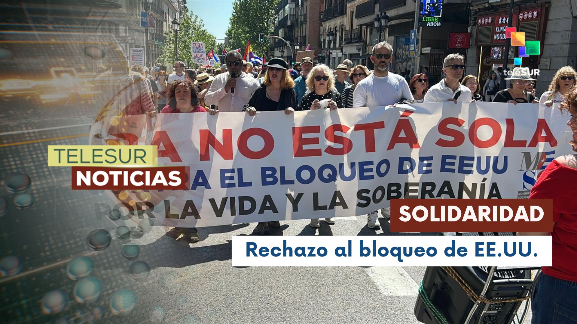 Madrid se moviliza contra bloqueo de EE.UU. a Cuba
