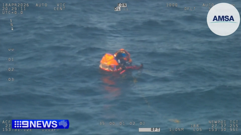 They spent all day and all night in the deep blue four kilometres from land.