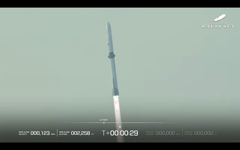 Blue Origin reuses huge New Glenn rocket for 1st time, lands booster at ...